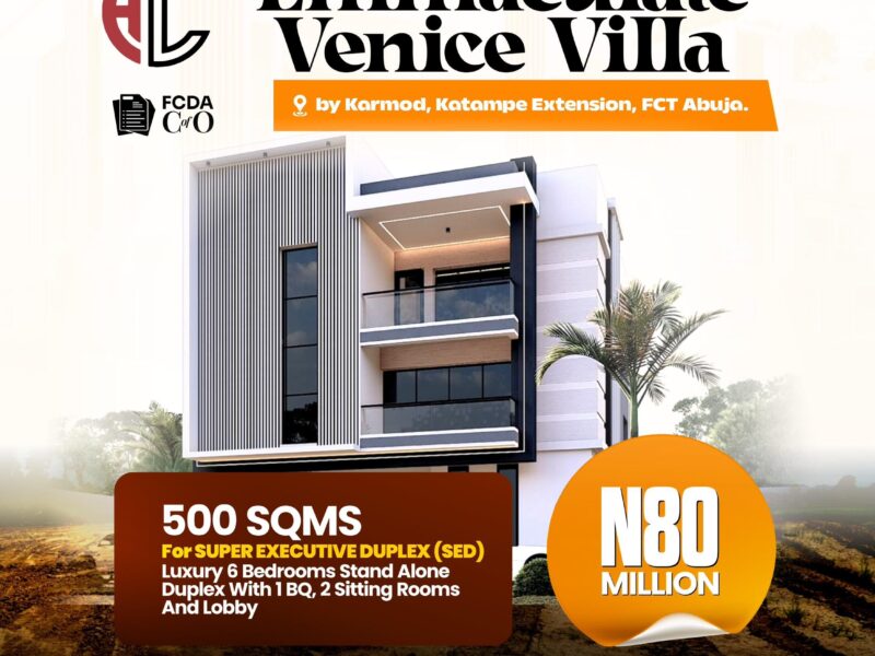Emmaculate Venice Villa 500 SQMS Land Property