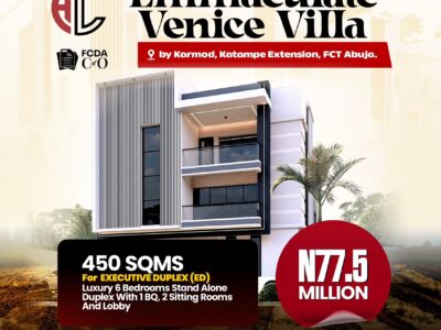 Emmaculate Venice Villa 450 SQMS Land Property